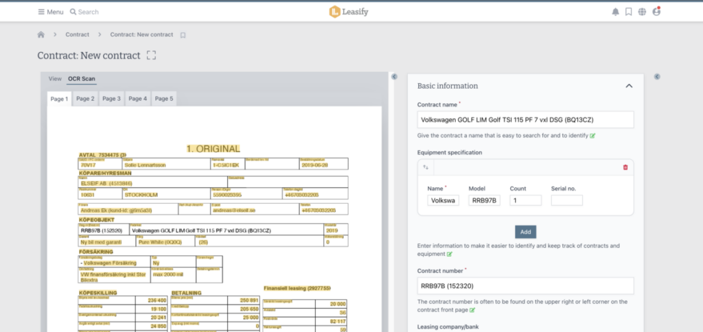 Leasify: OCR-modul släppt som betaversion